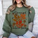 XL Military Green Fall Breeze and Autumn Leaves Halloween Sweatshirt