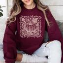 XXXL Maroon Fall Quote Pumpkin Autumn Minimalist Pretty Cozy Warm Harvest Themed Autumnal Saying Sweatshirt