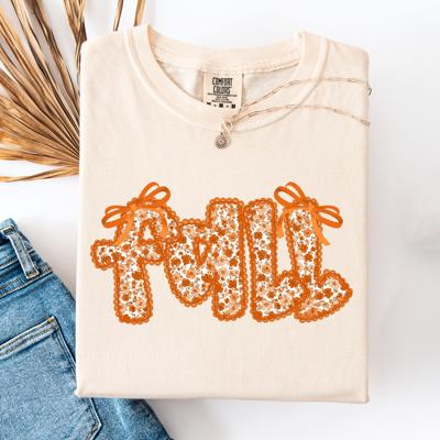 Fall Beautiful Bows Ribbons Colorful Autumn Coquette Vintage Retro Comfort Colors Tee
