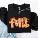 Large Black Fall Beautiful Bows Ribbons Colorful Autumn Coquette Cozy Velvet Ribbon Detailing Sweatshirt