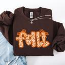 Medium Dark Chocolate Fall Beautiful Bows Ribbons Colorful Autumn Coquette Cozy Velvet Ribbon Detailing Sweatshirt
