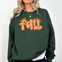 XL Forest Green Fall Beautiful Bows Ribbons Colorful Autumn Coquette Cozy Velvet Ribbon Detailing Sweatshirt