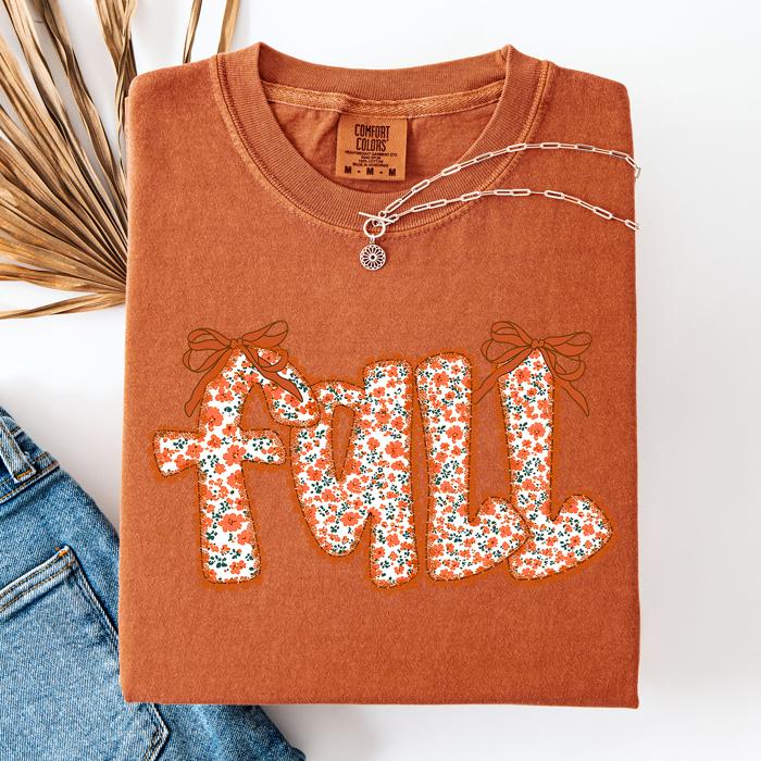 Fall Beautiful Ribbons Colorful Autumn Coquette Comfort Colors Tee