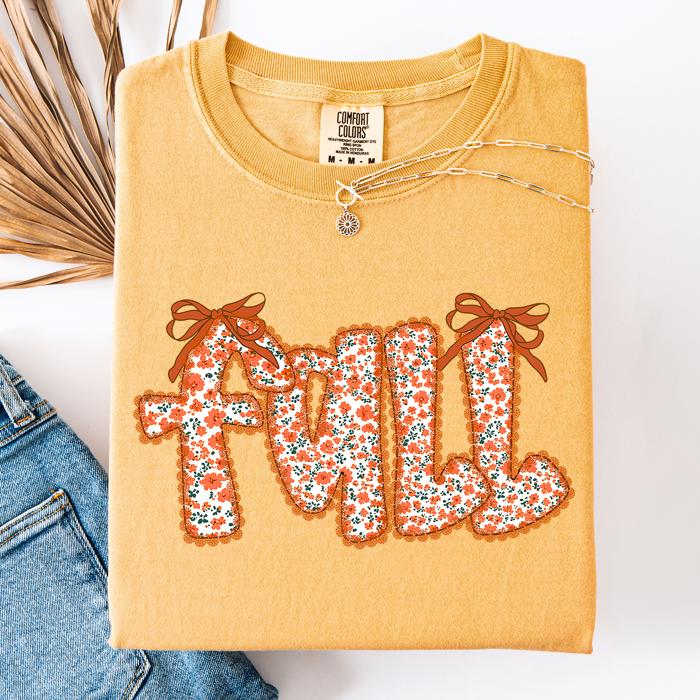 Fall Beautiful Ribbons Colorful Autumn Coquette Comfort Colors Tee