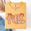 XXL Mustard Fall Beautiful Ribbons Colorful Autumn Coquette Comfort Colors Tee