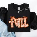 Medium Black Coquette Fall Beautiful Ribbons Colorful Autumn Cozy Layered Ribbon Detail Sweatshirt