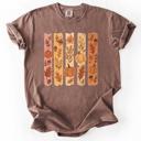  Fall Brush Stroke Floral Pumpkin Harvest Edition Autumn Collection Comfort Colors Tee