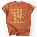  Fall Brush Stroke Floral Pumpkin Harvest Edition Autumn Collection Comfort Colors Tee