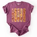 Small Berry Red Fall Brush Stroke Floral Pumpkin Harvest Edition Autumn Collection Comfort Colors Tee