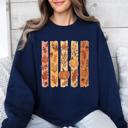 XXL Navy Fall Brush Stroke Floral Pumpkin Autumn Harvest Scene Artwork Inspired By Seasonal Mood Sweatshirt