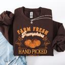  Farm Fresh Pumpkins Hand Picked Halloween Fall Autumn Sweatshirt