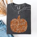  Floral Pumpkin Autumn Flowers Fall Seasonal Botanical Design Art Print Comfort Colors Tee