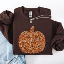 XXL Dark Chocolate Floral Pumpkin And Autumn Flowers Farmhouse Cozy Handpicked Blooms For Cold Weather Sweatshirt