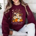 Large Maroon I Will Praise Him In Every Season Psalm 34:1 Faith Christian Autumn Pumpkin Fall Sweatshirt