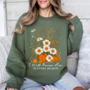 XXL Military Green I Will Praise Him In Every Season Psalm 34:1 Faith Christian Autumn Pumpkin Fall Sweatshirt