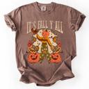  It's Fall Y'all Watercolor Flowers and Jack-O'-Lanterns Halloween Autumn Edition Comfort Colors Tee