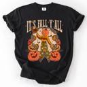 XXXL Black It's Fall Y'all Watercolor Flowers and Jack-O'-Lanterns Halloween Autumn Edition Comfort Colors Tee