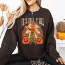 XL Dark Chocolate Brown It's Fall Y'all Jack O Lantern Halloween Autumn Vintage Inspired Seasonal Sweatshirt