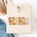Medium Ivory Cream Mama, Pumpkin Pattern Leopard-Print Pumpkins Watercolor Bouquet Comfort Colors Tee