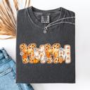 XXXL Pepper Dark Gray Mama, Pumpkin Pattern Leopard-Print Pumpkins Watercolor Bouquet Comfort Colors Tee