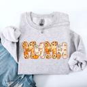 Small Ash Light Gray Mama Pumpkin Pattern Halloween Autumn Festive Cozy Seasonal Pumpkin Theme Sweatshirt