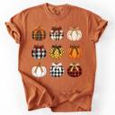 Large Yam Patterned Pumpkins Watercolor Leopard Print Hand Painted Bouquet Comfort Colors Tee