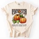 Small Ivory Cream Pumpkin Patch Leopard Print Watercolor Pumpkins And Bouquet Autumn Comfort Colors Tee
