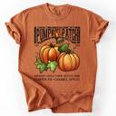 Large Yam Pumpkin Patch Leopard Print Watercolor Pumpkins And Bouquet Autumn Comfort Colors Tee