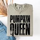  Pumpkin Queen Watercolor Leopard Print Pumpkins Bouquet Autumn Harvest Charm Comfort Colors Tee