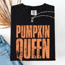 XXXL Black Pumpkin Queen Watercolor Leopard Print Pumpkins Bouquet Autumn Harvest Charm Comfort Colors Tee