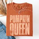 Small Yam Pumpkin Queen Watercolor Leopard Print Pumpkins Bouquet Autumn Harvest Charm Comfort Colors Tee