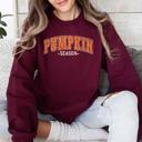 XL Maroon Pumpkin Queen Autumn Harvest Cozy Varsity Ultra Soft Graphic Fall Favorite Sweatshirt