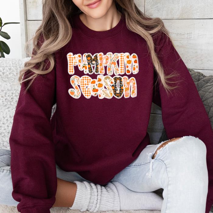 Pumpkin Season Leopard Print Watercolor Bouquet Pattern With Classic Autumn Vibe Sweatshirt