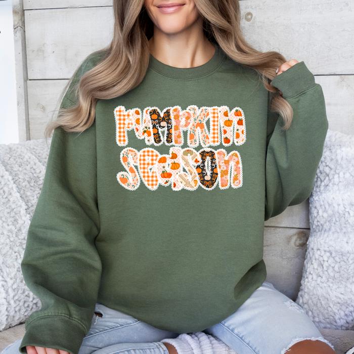 Pumpkin Season Leopard Print Watercolor Bouquet Pattern With Classic Autumn Vibe Sweatshirt