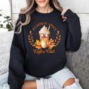XXXL Black Pumpkin Spice Coffee Club Autumnal Coffeehouse Vibes Cozy Fall Scene Sweatshirt