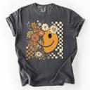XXXL Pepper Dark Gray Mama Leopard Pumpkin Pattern Watercolor Bouquet Retro Smiley Halloween Autumn Flowers Comfort Colors Tee