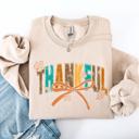  Thankful Fall Autumn Bow Ribbon Floral Sunflower Pumpkin Harvest Cozy Warm Seasonal Charm Sweatshirt