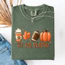 XXXL Moss Dark Green Tis The Season Football Game Day Pumpkin Coffee Autumn Fall Edition Comfort Colors Tee