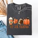 Small Pepper Dark Gray Tis The Season Football Game Day Pumpkin Coffee Autumn Fall Edition Comfort Colors Tee