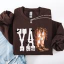  Y'all Cowboy Boots Western Halloween Autumn Floral Sunflower Pumpkin Festive Sweatshirt