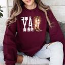 XXL Maroon Y'all Cowboy Boots Western Halloween Autumn Floral Sunflower Pumpkin Festive Sweatshirt