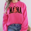 XXL Crunchberry Bright Pink Halloween Mama Ghost Checkered Leopard Pumpkin Vintage Retro Spooky Pattern Graphic Sweatshirt