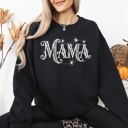 XXL Black Mama Lace Spiders Halloween Ghost Checkered Retro Vintage Spooky Costume Fall Sweatshirt