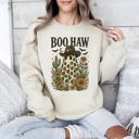 Large Sand Boo Haw Cowboy Ghost Western Halloween Retro Vintage Spooky Costume Fall Graphic Sweatshirt