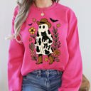 XXXL Crunchberry Bright Pink Cute Cowboy Ghost Western Halloween Retro Vintage Spooky Costume Fall Graphic Sweatshirt