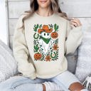 XXL Sand Western Ghost Cowboy Pumpkin Halloween Retro Vintage Spooky Costume Fall Graphic Sweatshirt