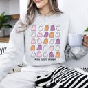 Medium Ash Light Gray Too Cute To Spook Mini Ghosts Halloween Vintage Pumpkin Retro Spooky Fall Graphic Sweatshirt