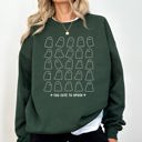 XXL Forest Green Too Cute To Spook Mini Ghosts Halloween Vintage Pumpkin Retro Spooky Fall Graphic Sweatshirt