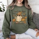 XXL Military Green Boujee Ghost Fancy Halloween Vintage Pumpkin Retro Spooky Costume Fall Graphic Sweatshirt