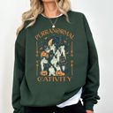  Purranormal Cativity Vintage Ghost Cowgirl Halloween Pumpkin Retro Spooky Graphic Sweatshirt